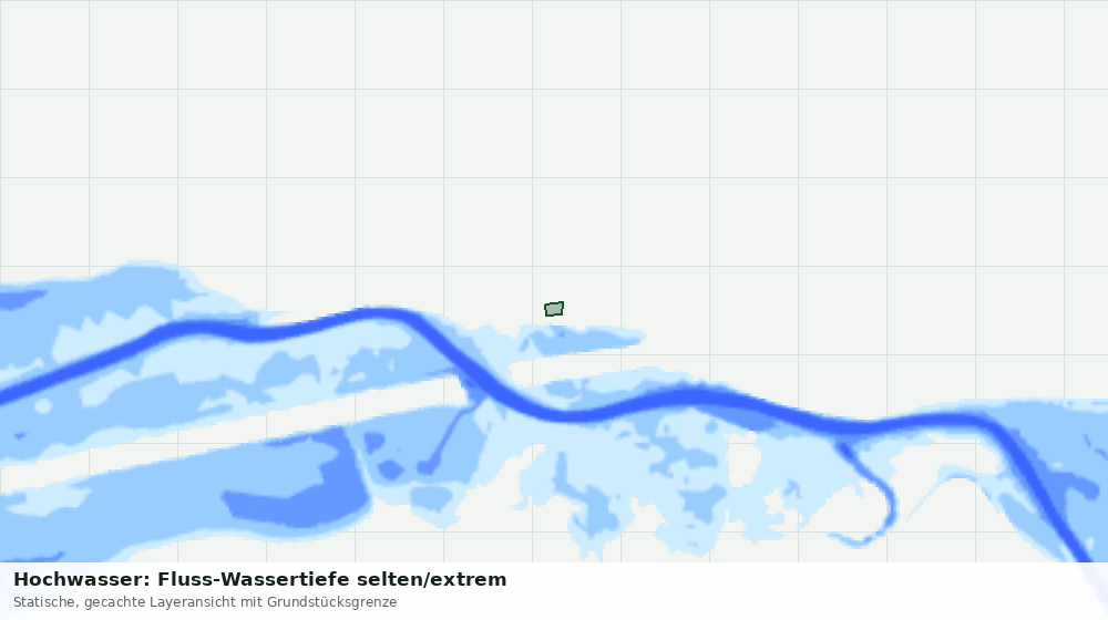 Statische Kartenansicht: Hochwasser: Fluss-Wassertiefe selten/extrem