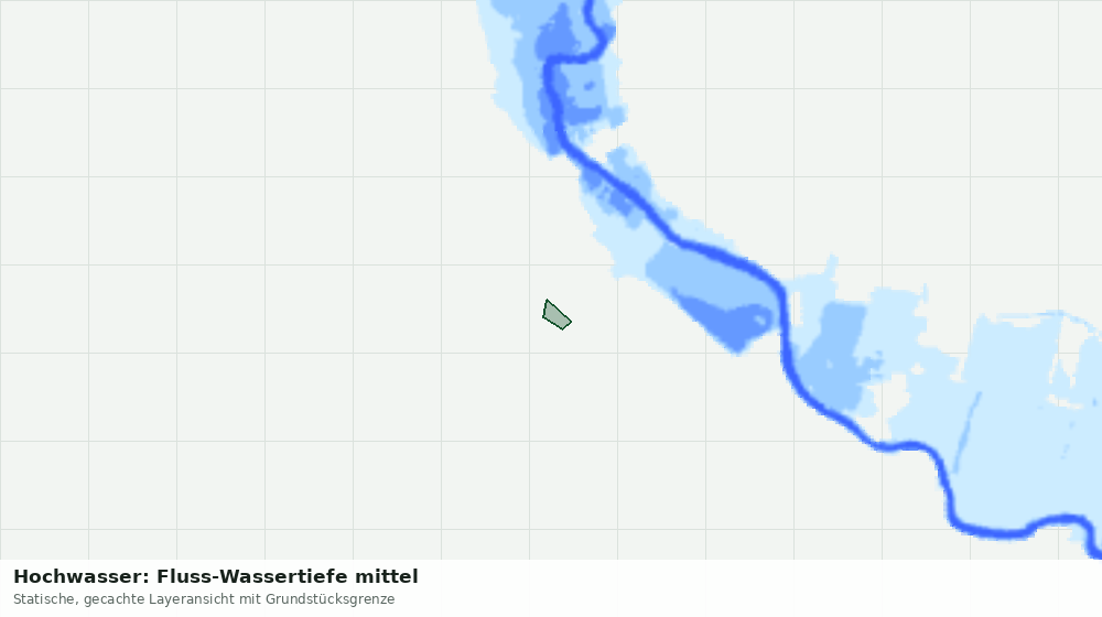 Statische Kartenansicht: Hochwasser: Fluss-Wassertiefe mittel