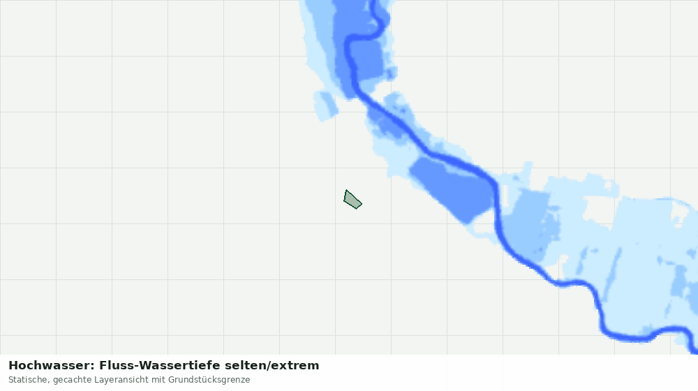 Statische Kartenansicht: Hochwasser: Fluss-Wassertiefe selten/extrem