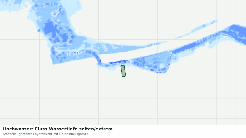 Statische Kartenansicht: Hochwasser: Fluss-Wassertiefe selten/extrem