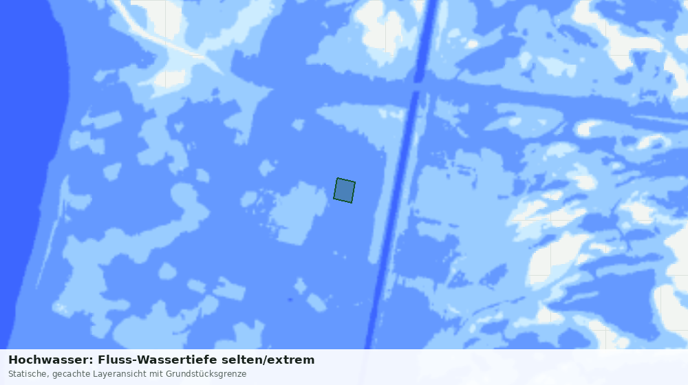Statische Kartenansicht: Hochwasser: Fluss-Wassertiefe selten/extrem