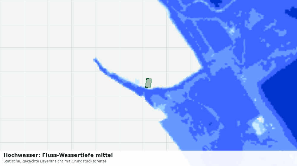 Statische Kartenansicht: Hochwasser: Fluss-Wassertiefe mittel