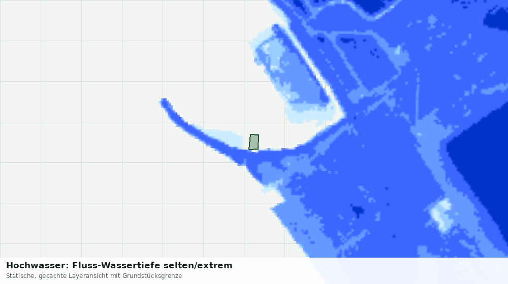 Statische Kartenansicht: Hochwasser: Fluss-Wassertiefe selten/extrem