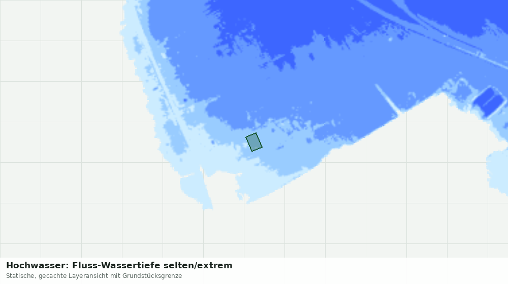 Statische Kartenansicht: Hochwasser: Fluss-Wassertiefe selten/extrem