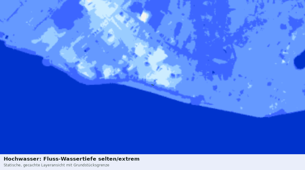 Statische Kartenansicht: Hochwasser: Fluss-Wassertiefe selten/extrem
