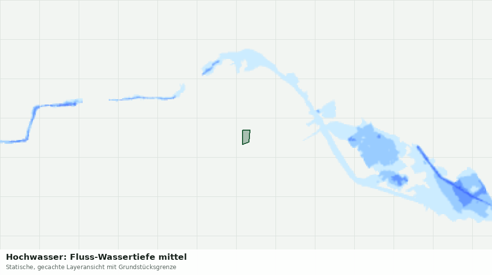 Statische Kartenansicht: Hochwasser: Fluss-Wassertiefe mittel