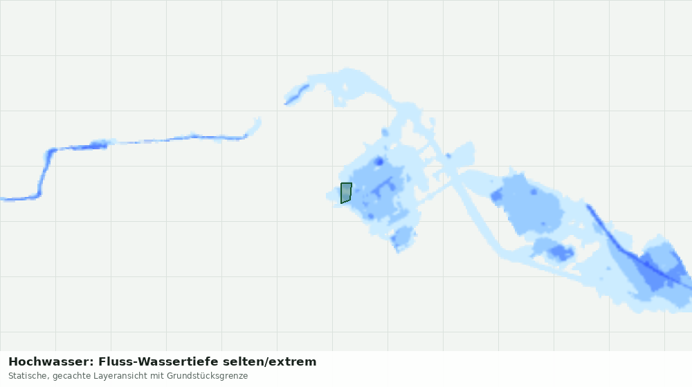 Statische Kartenansicht: Hochwasser: Fluss-Wassertiefe selten/extrem