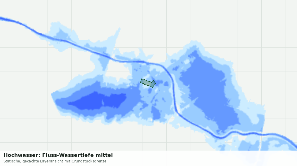 Statische Kartenansicht: Hochwasser: Fluss-Wassertiefe mittel