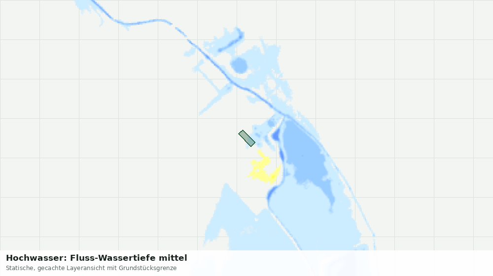 Statische Kartenansicht: Hochwasser: Fluss-Wassertiefe mittel