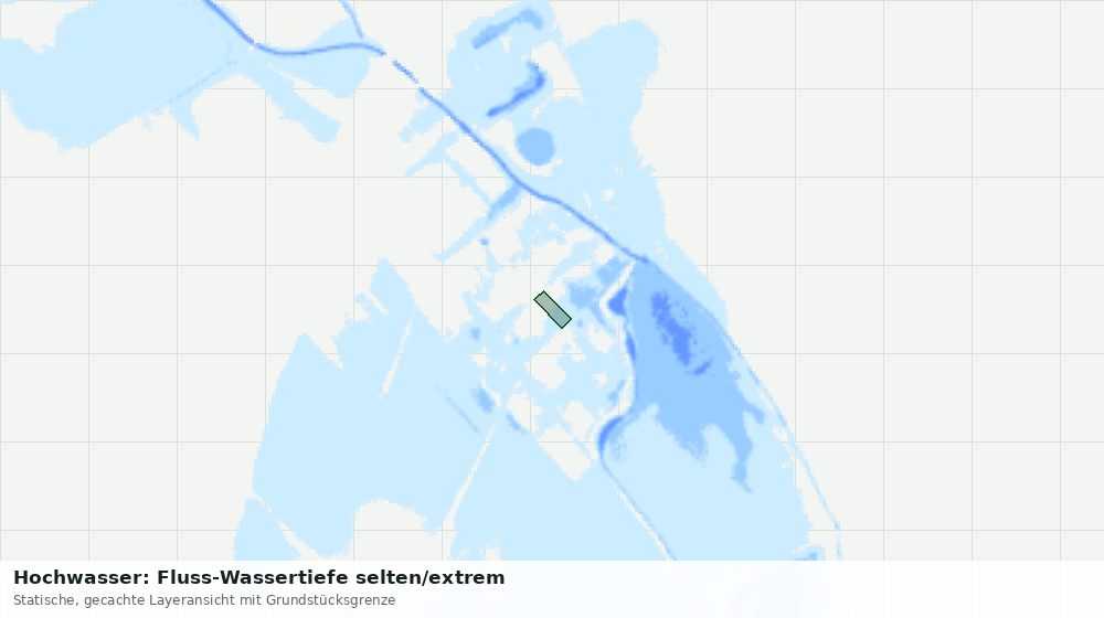 Statische Kartenansicht: Hochwasser: Fluss-Wassertiefe selten/extrem