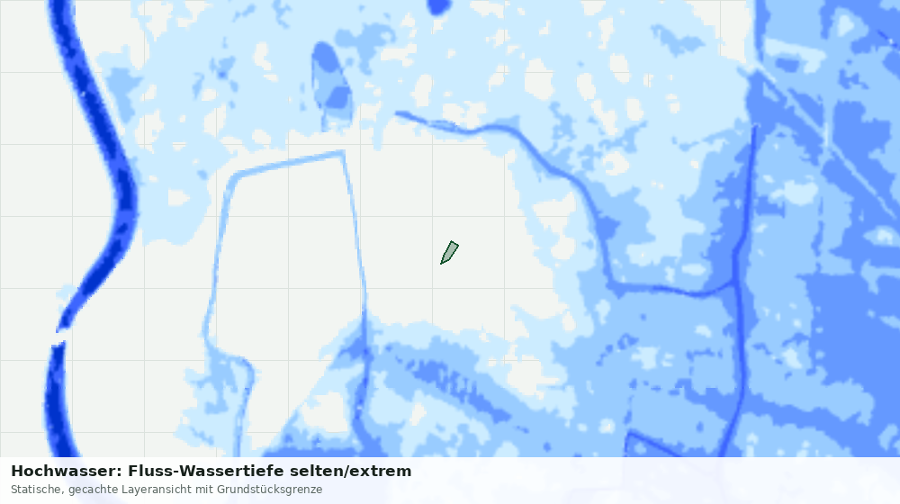 Statische Kartenansicht: Hochwasser: Fluss-Wassertiefe selten/extrem