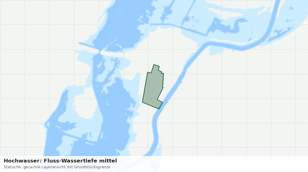 Statische Kartenansicht: Hochwasser: Fluss-Wassertiefe mittel