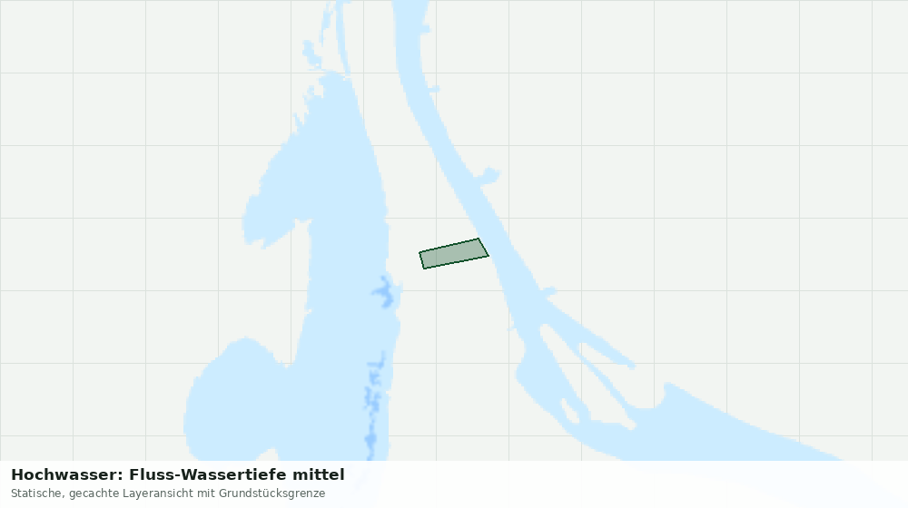 Statische Kartenansicht: Hochwasser: Fluss-Wassertiefe mittel