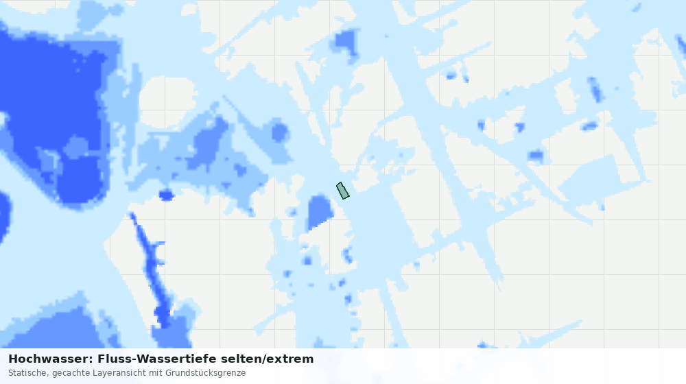 Statische Kartenansicht: Hochwasser: Fluss-Wassertiefe selten/extrem