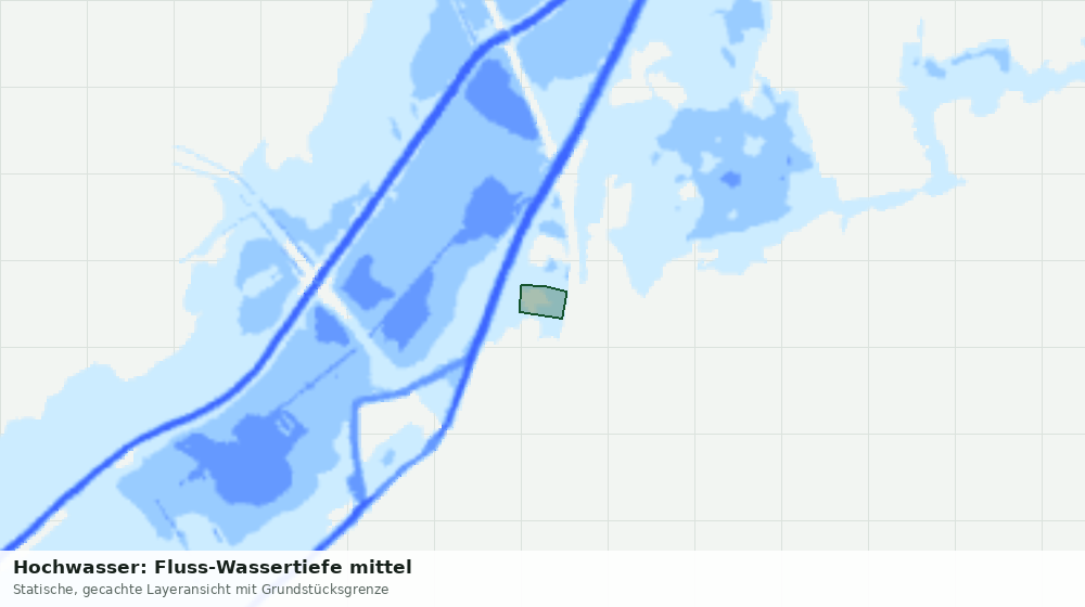 Statische Kartenansicht: Hochwasser: Fluss-Wassertiefe mittel