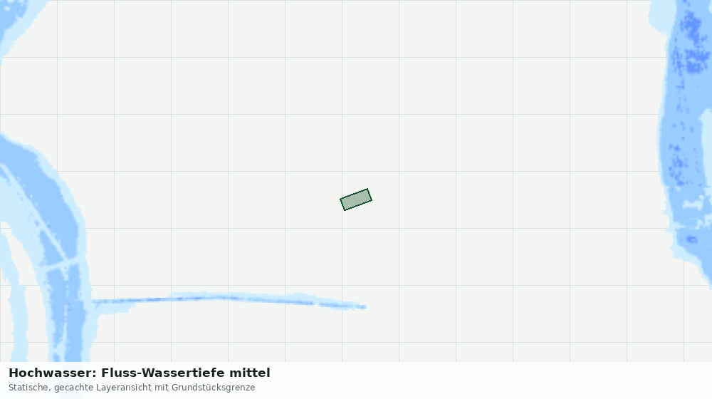 Statische Kartenansicht: Hochwasser: Fluss-Wassertiefe mittel