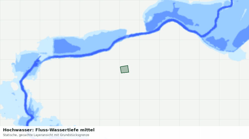 Statische Kartenansicht: Hochwasser: Fluss-Wassertiefe mittel