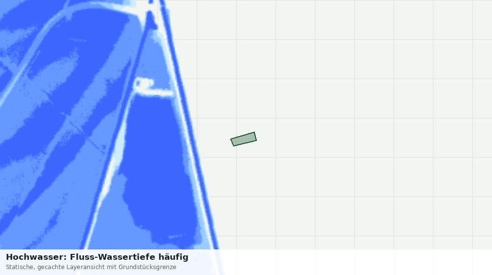 Statische Kartenansicht: Hochwasser: Fluss-Wassertiefe häufig