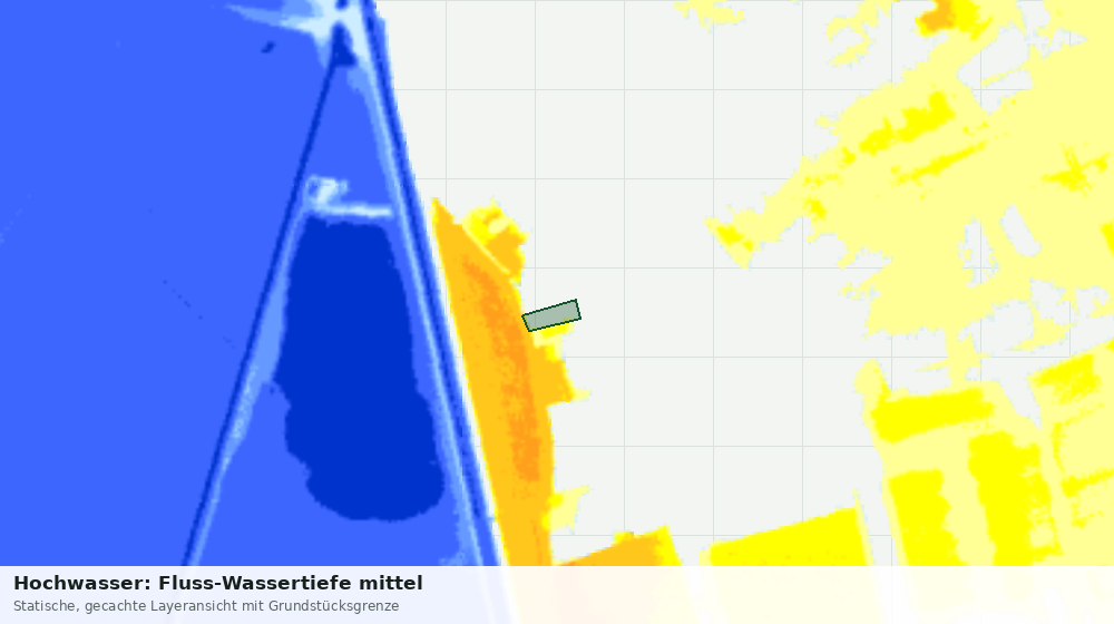 Statische Kartenansicht: Hochwasser: Fluss-Wassertiefe mittel