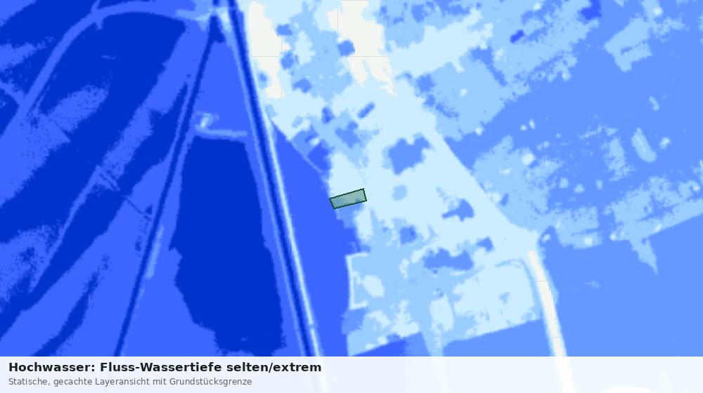 Statische Kartenansicht: Hochwasser: Fluss-Wassertiefe selten/extrem