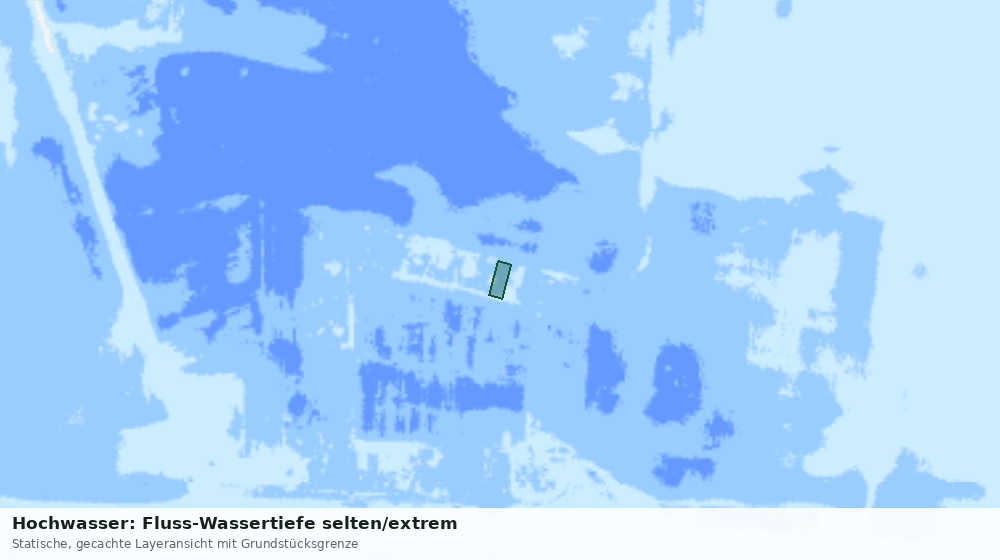 Statische Kartenansicht: Hochwasser: Fluss-Wassertiefe selten/extrem