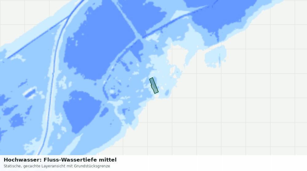 Statische Kartenansicht: Hochwasser: Fluss-Wassertiefe mittel