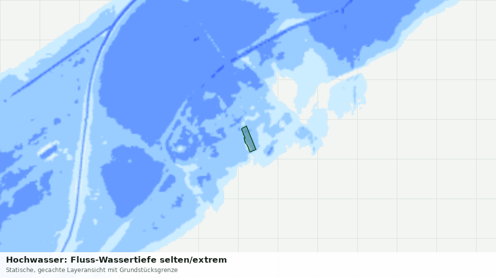 Statische Kartenansicht: Hochwasser: Fluss-Wassertiefe selten/extrem