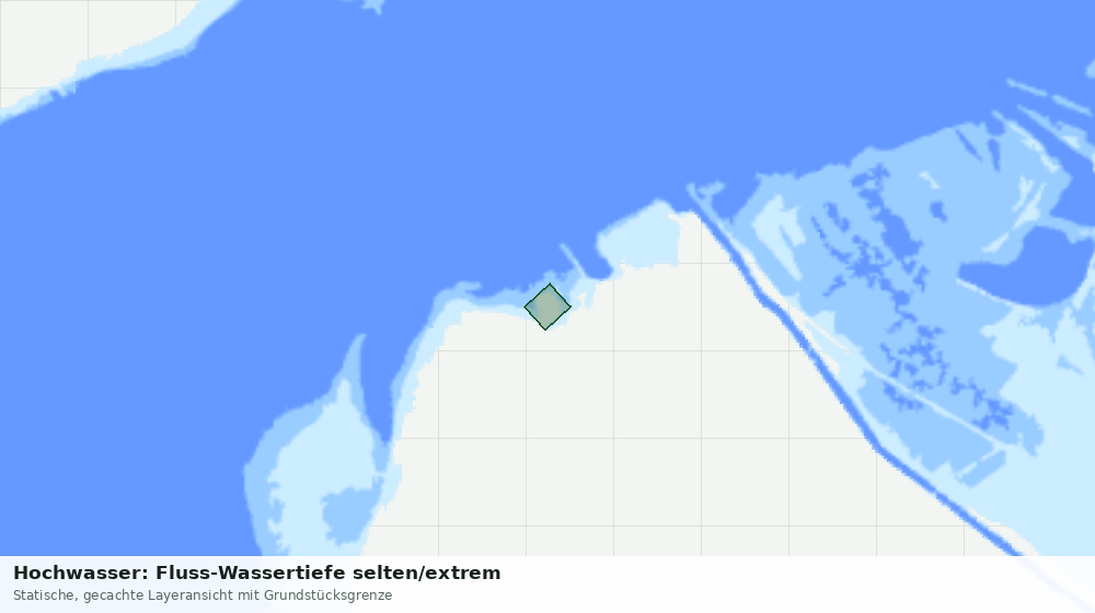Statische Kartenansicht: Hochwasser: Fluss-Wassertiefe selten/extrem