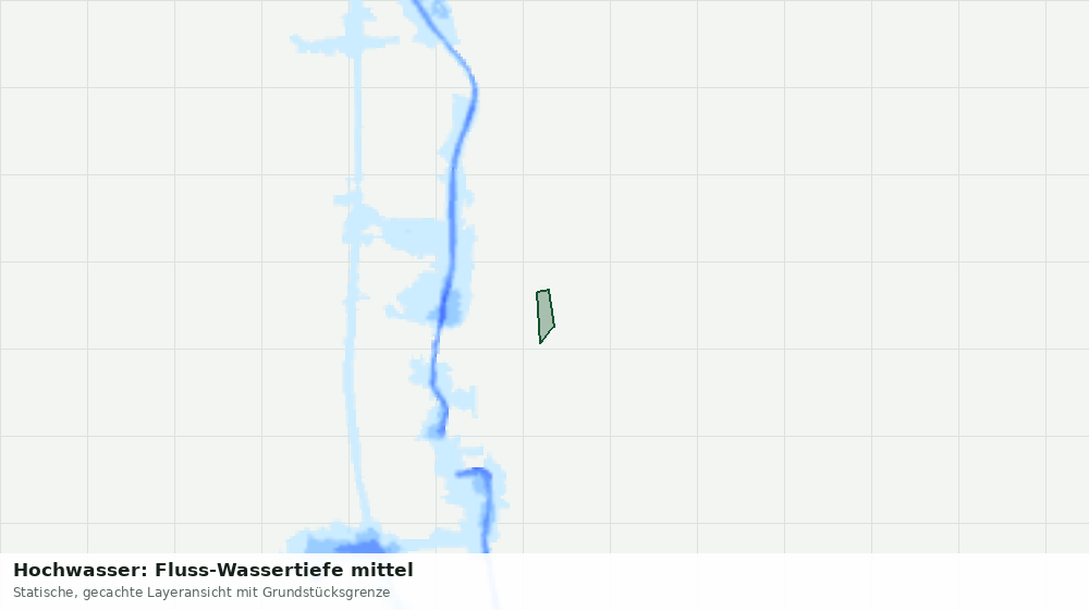 Statische Kartenansicht: Hochwasser: Fluss-Wassertiefe mittel