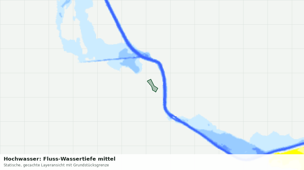 Statische Kartenansicht: Hochwasser: Fluss-Wassertiefe mittel