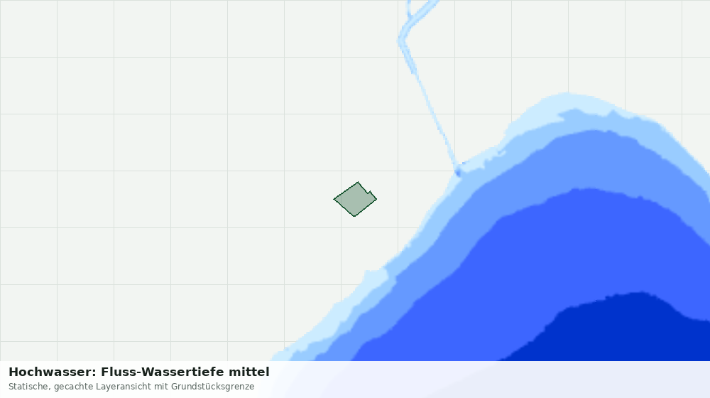 Statische Kartenansicht: Hochwasser: Fluss-Wassertiefe mittel