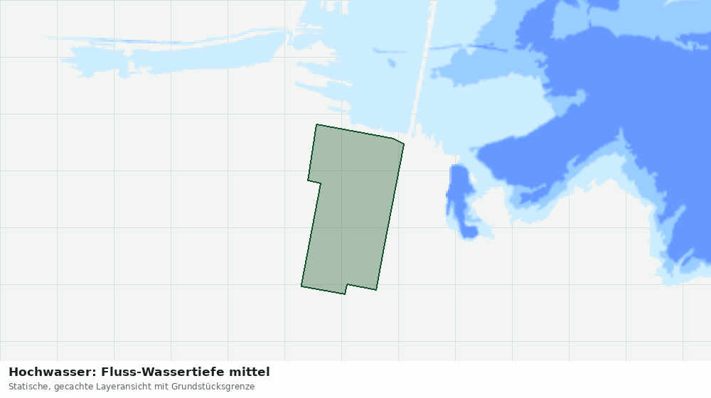 Statische Kartenansicht: Hochwasser: Fluss-Wassertiefe mittel