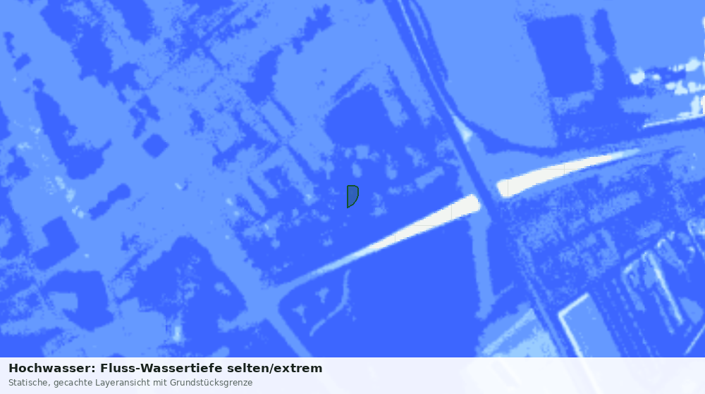 Statische Kartenansicht: Hochwasser: Fluss-Wassertiefe selten/extrem
