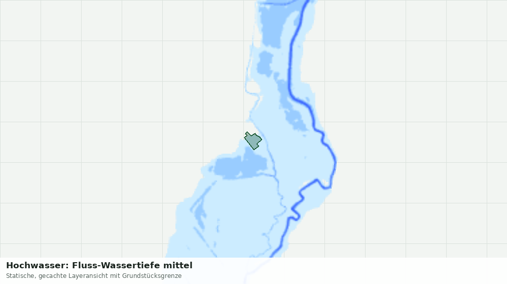 Statische Kartenansicht: Hochwasser: Fluss-Wassertiefe mittel