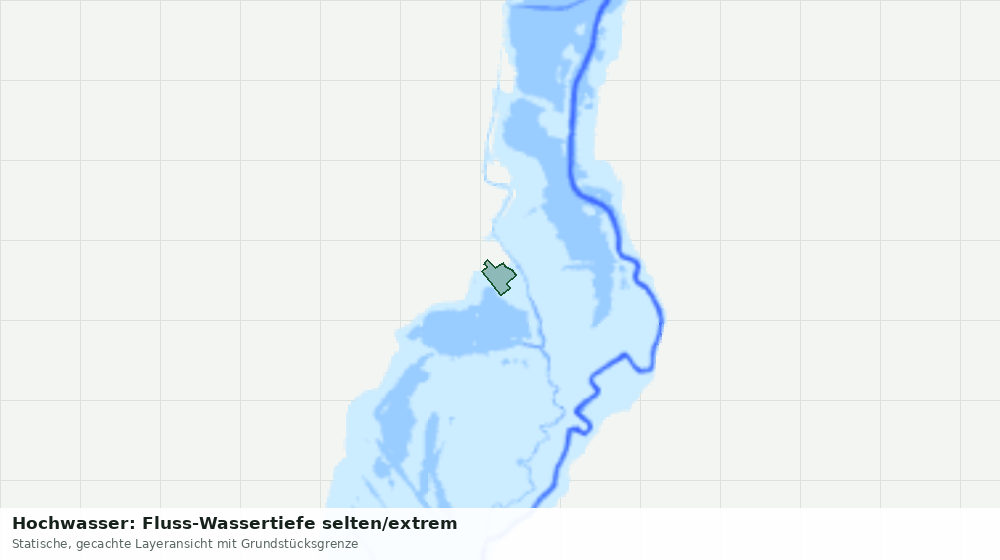 Statische Kartenansicht: Hochwasser: Fluss-Wassertiefe selten/extrem