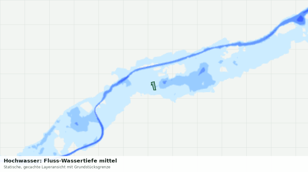 Statische Kartenansicht: Hochwasser: Fluss-Wassertiefe mittel