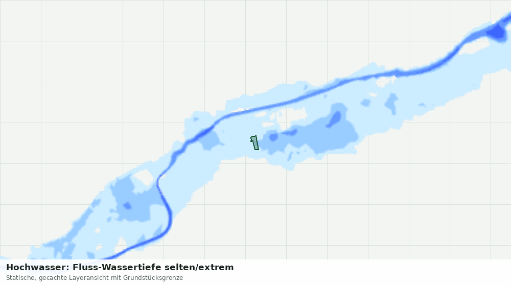 Statische Kartenansicht: Hochwasser: Fluss-Wassertiefe selten/extrem