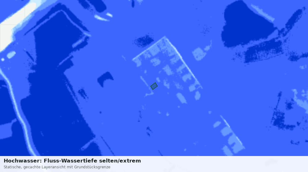Statische Kartenansicht: Hochwasser: Fluss-Wassertiefe selten/extrem