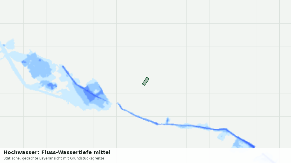 Statische Kartenansicht: Hochwasser: Fluss-Wassertiefe mittel