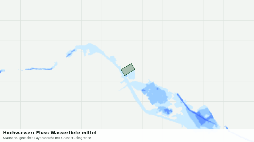 Statische Kartenansicht: Hochwasser: Fluss-Wassertiefe mittel