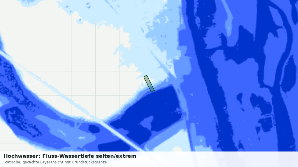 Statische Kartenansicht: Hochwasser: Fluss-Wassertiefe selten/extrem