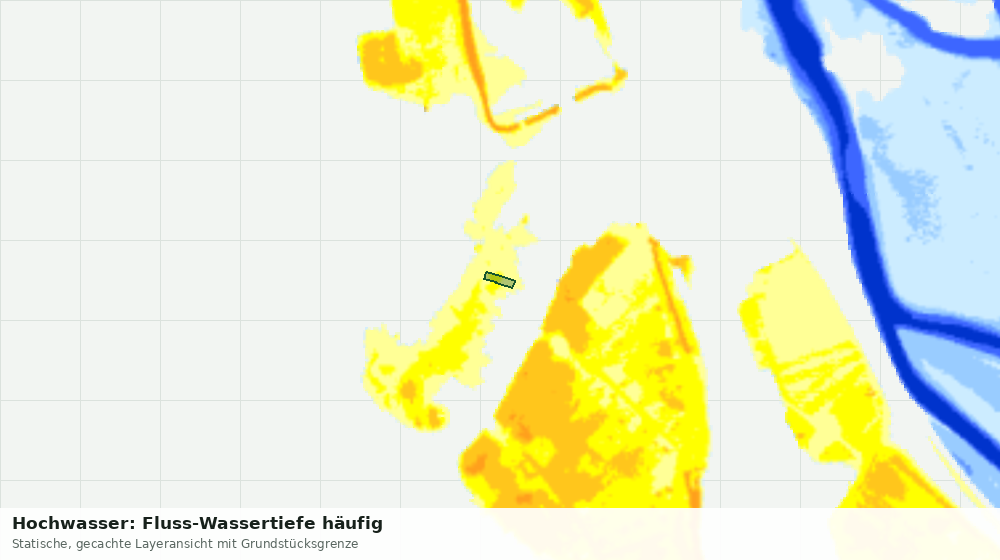 Statische Kartenansicht: Hochwasser: Fluss-Wassertiefe häufig