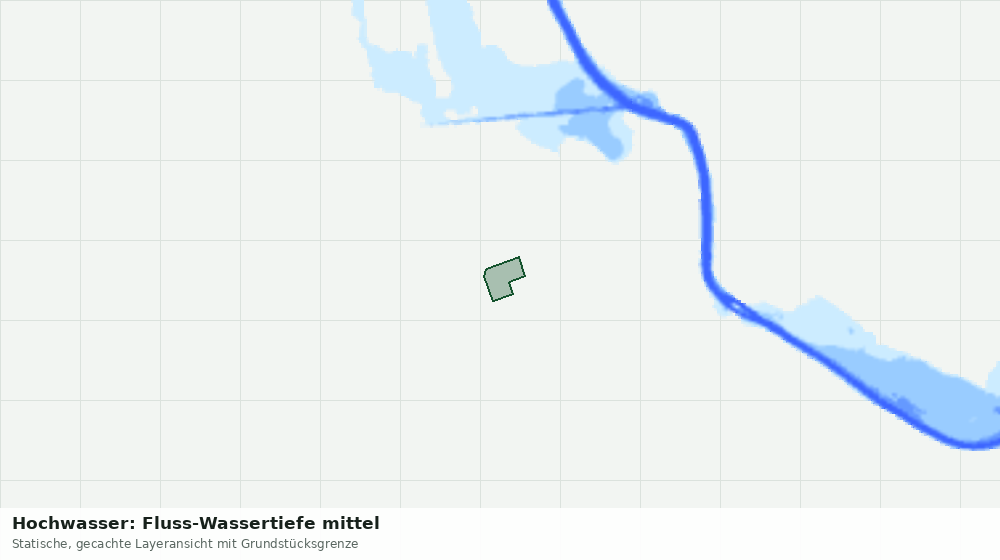 Statische Kartenansicht: Hochwasser: Fluss-Wassertiefe mittel