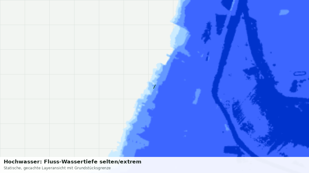 Statische Kartenansicht: Hochwasser: Fluss-Wassertiefe selten/extrem