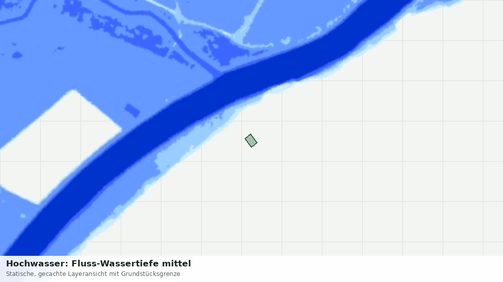 Statische Kartenansicht: Hochwasser: Fluss-Wassertiefe mittel