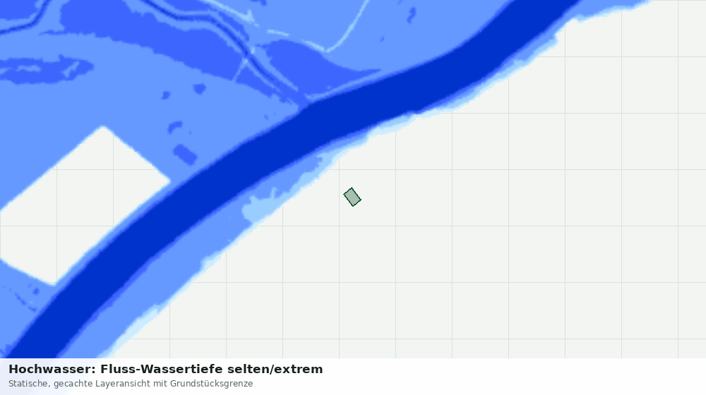 Statische Kartenansicht: Hochwasser: Fluss-Wassertiefe selten/extrem