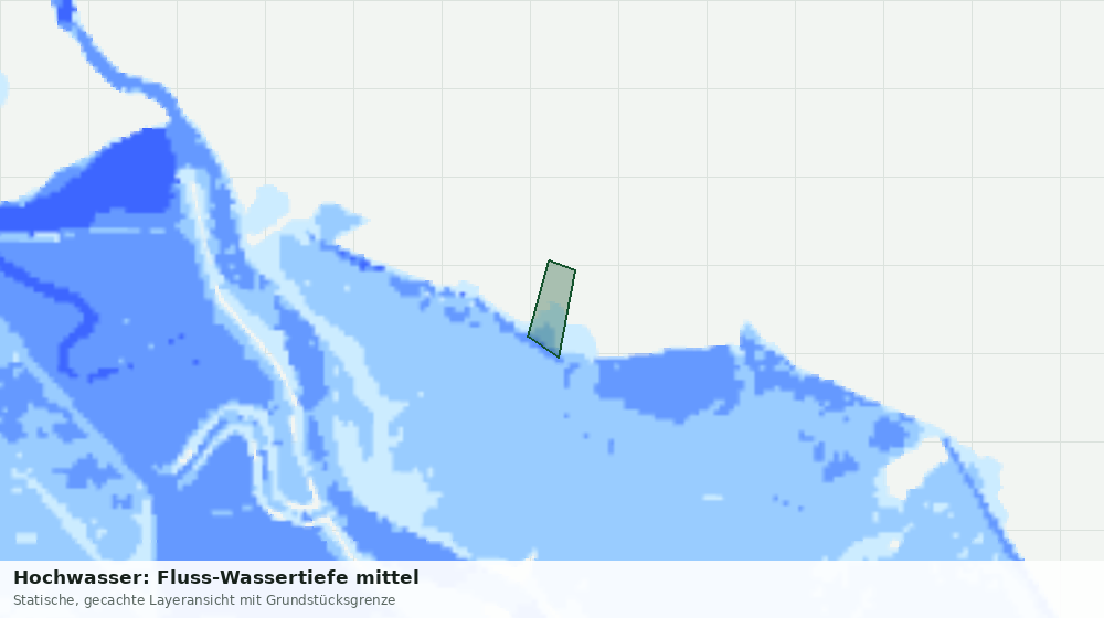 Statische Kartenansicht: Hochwasser: Fluss-Wassertiefe mittel