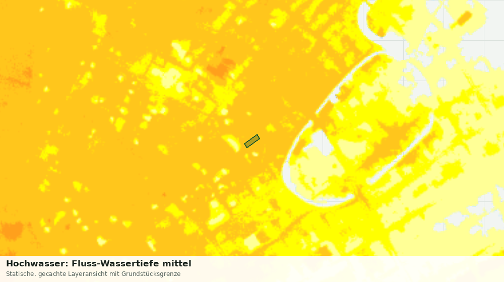 Statische Kartenansicht: Hochwasser: Fluss-Wassertiefe mittel