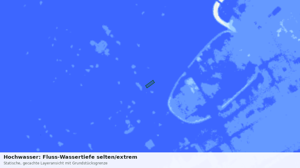 Statische Kartenansicht: Hochwasser: Fluss-Wassertiefe selten/extrem