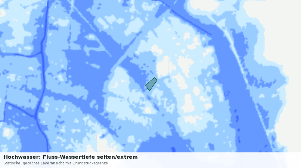 Statische Kartenansicht: Hochwasser: Fluss-Wassertiefe selten/extrem